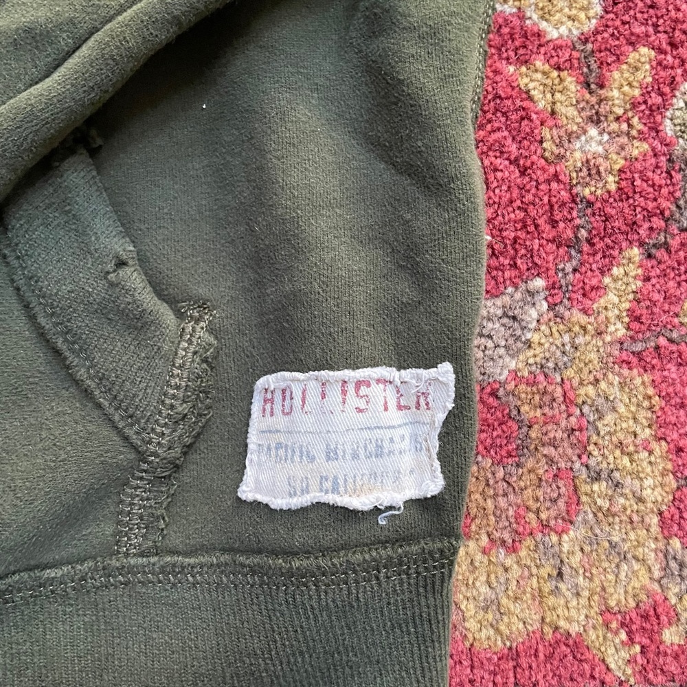 Hollister, olive green hoodie sweatshirt, heavy, M - Picture 6 of 6